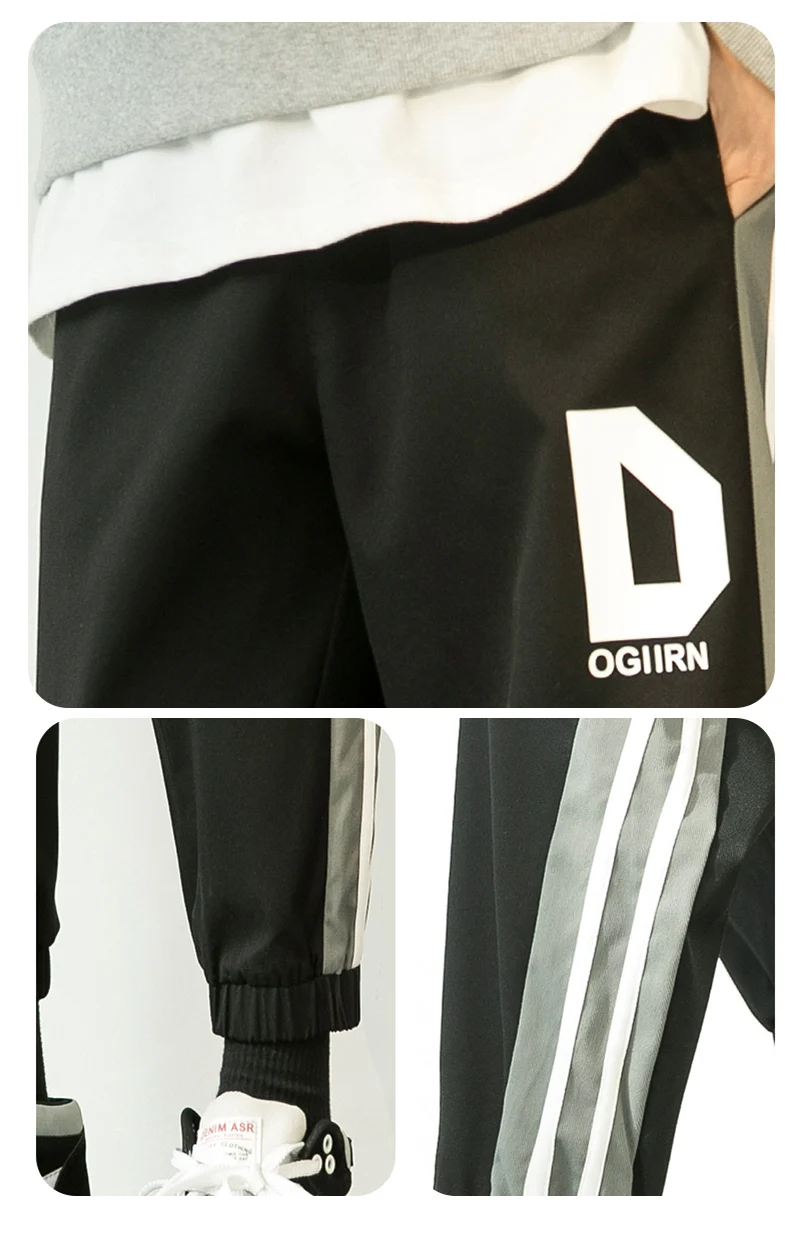 New Spring Autumn Casual Sweat Pants Men Print Striped Male Sweatpants Pockets Korean Fashion Loose Fit Ankle Length Pants Man
New Spring Autumn Casual Sweat Pants Men Print Striped Male Sweatpants Pockets Korean Fashion Loose Fit Ankle Length Pants Man