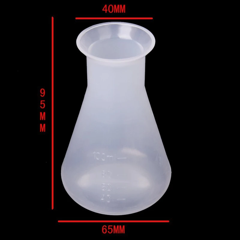 Колба Erlenmeyer для химической лаборатории, пластиковая прозрачная-100 мл.
Колба Erlenmeyer для химической лаборатории, пластиковая прозрачная-100 мл.