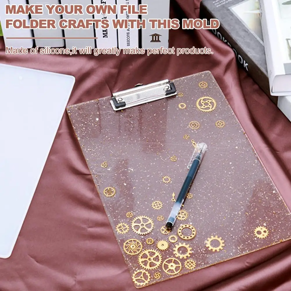 File Clipboard Silicone Mold Diy Epoxy Resin File Folder Mould Document Clip Make Writing Pad Drawing Board Craft Tool
File Clipboard Silicone Mold Diy Epoxy Resin File Folder Mould Document Clip Make Writing Pad Drawing Board Craft Tool