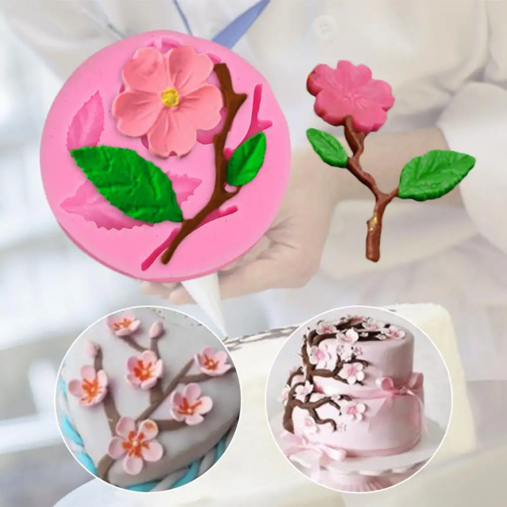 Liquid Silicone Handmade DIY Mold Peach Flower Leaves Branches Shape Fondant Chocolate Cake Jelly Bread Baking Decorative Mold
Liquid Silicone Handmade DIY Mold Peach Flower Leaves Branches Shape Fondant Chocolate Cake Jelly Bread Baking Decorative Mold