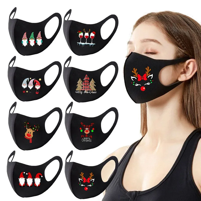 Black Christmas Masks Washable Protection Dustproof Face Mask Cute Santa Elk Print Face Shiled Masque Halloween Cosplay Props
Black Christmas Masks Washable Protection Dustproof Face Mask Cute Santa Elk Print Face Shiled Masque Halloween Cosplay Props