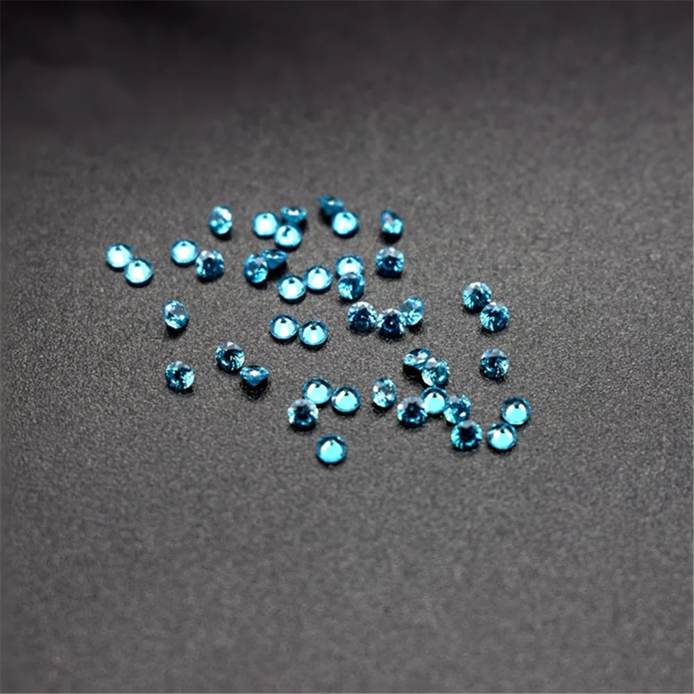 

10pcs Aquamarine Round Faceted Gemstones Brilliant Cut Aquamarine Gem Small Sizes 0.8mm-3mm C37A