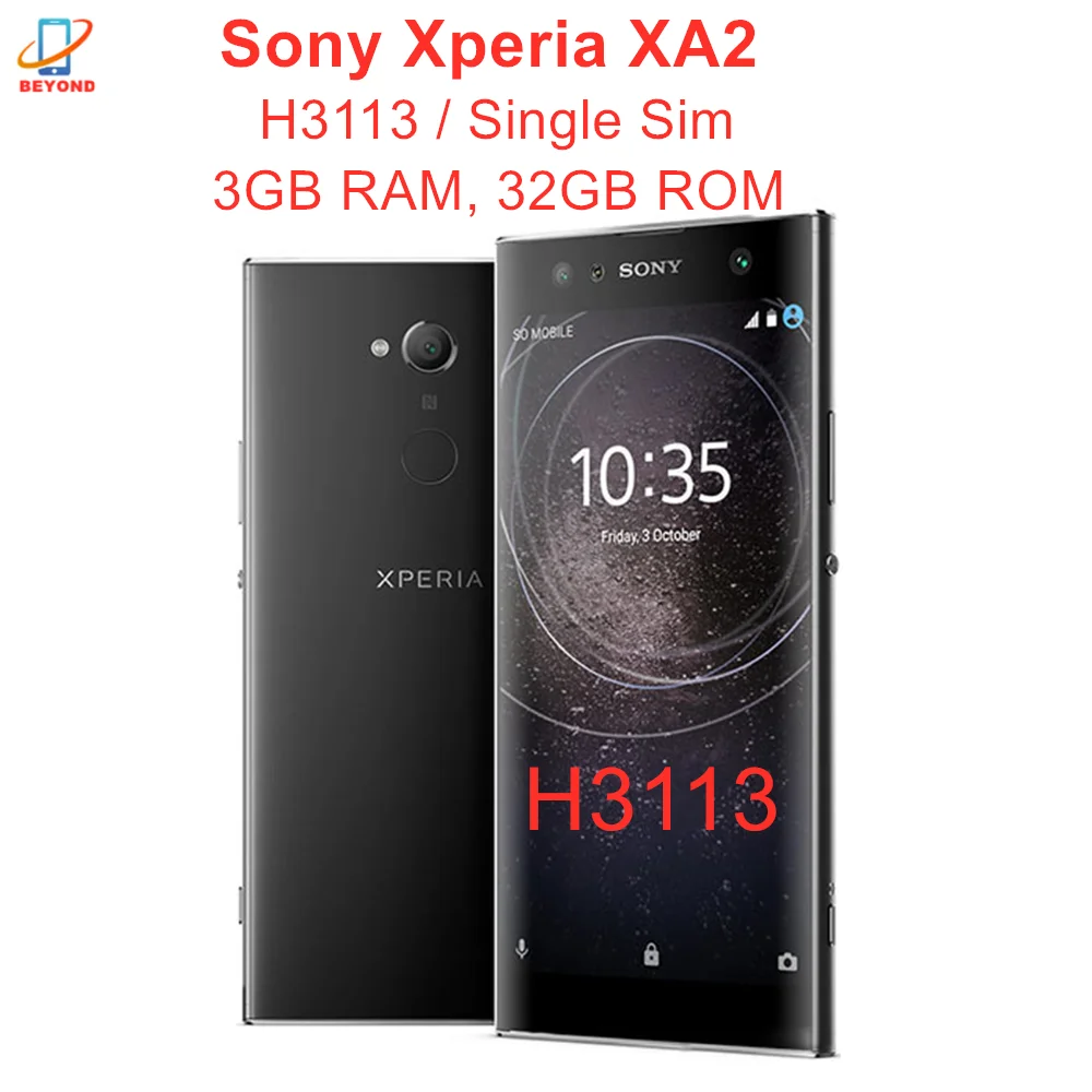

Sony Xperia XA2 H3113 Mobile Phone 4G LTE 5.2" Snapdragon 630 Octa Core 3GB RAM 32GB ROM NFC Original Unlocked Cell Phone