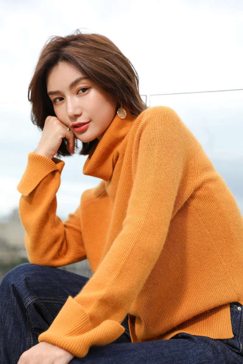 Women's cashmere sweater 2019 autumn winter new casual pullover knitwear solid color High-necked tops large size sweater Thicken
Women's cashmere sweater 2019 autumn winter new casual pullover knitwear solid color High-necked tops large size sweater Thicken