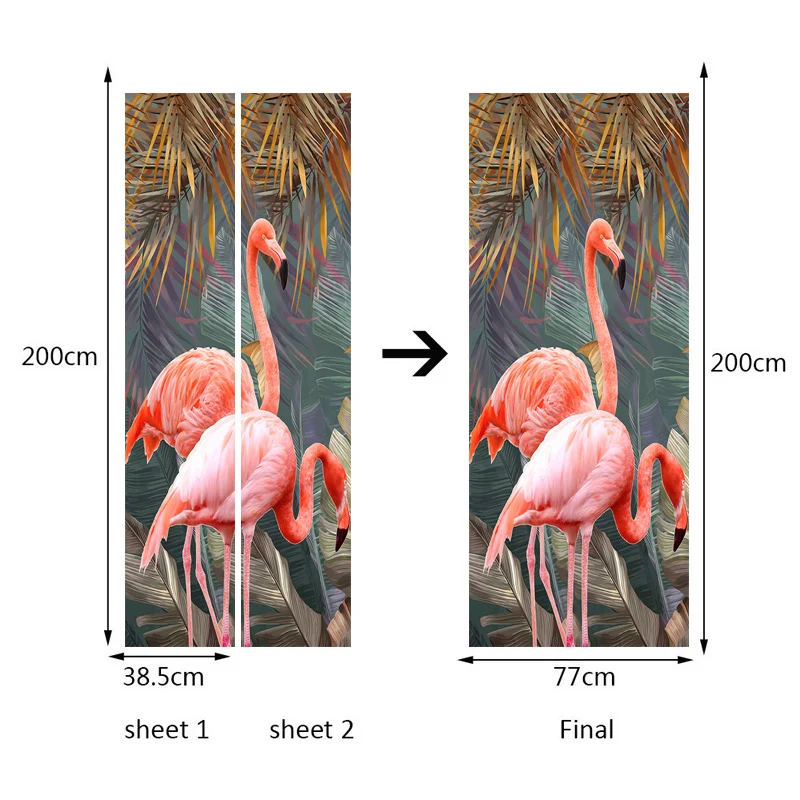 DIY Self Adhesive Door Sticker Wall Decals Banana Leaf Flamingo 3D Photo Mural Wallpaper For Living Room Bedroom Home Door Decor
DIY Self Adhesive Door Sticker Wall Decals Banana Leaf Flamingo 3D Photo Mural Wallpaper For Living Room Bedroom Home Door Decor
