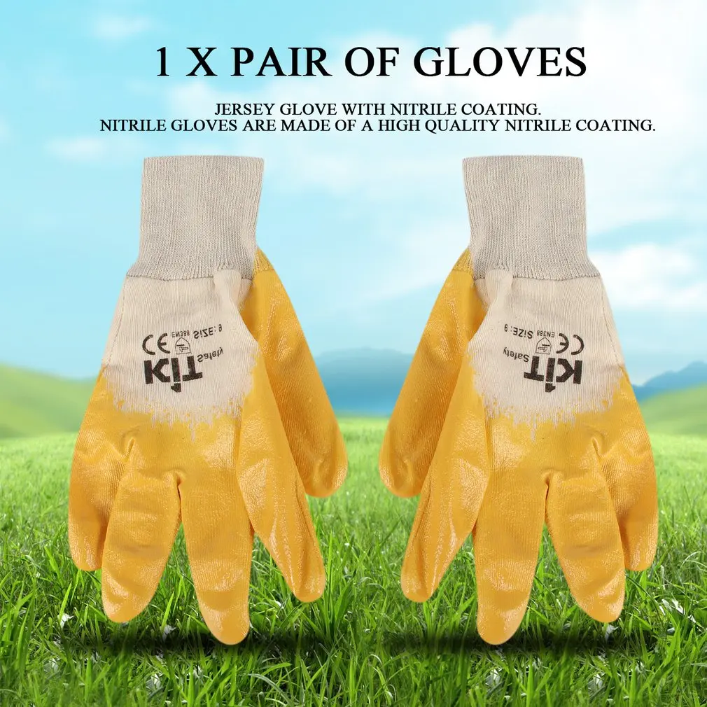 Portable Durable Nitrile Gloves with Nitrile Coating Wear Resistant Working Gloves Anti-oil Knitted Cuff Assembly Gloves 
Portable Durable Nitrile Gloves with Nitrile Coating Wear Resistant Working Gloves Anti-oil Knitted Cuff Assembly Gloves