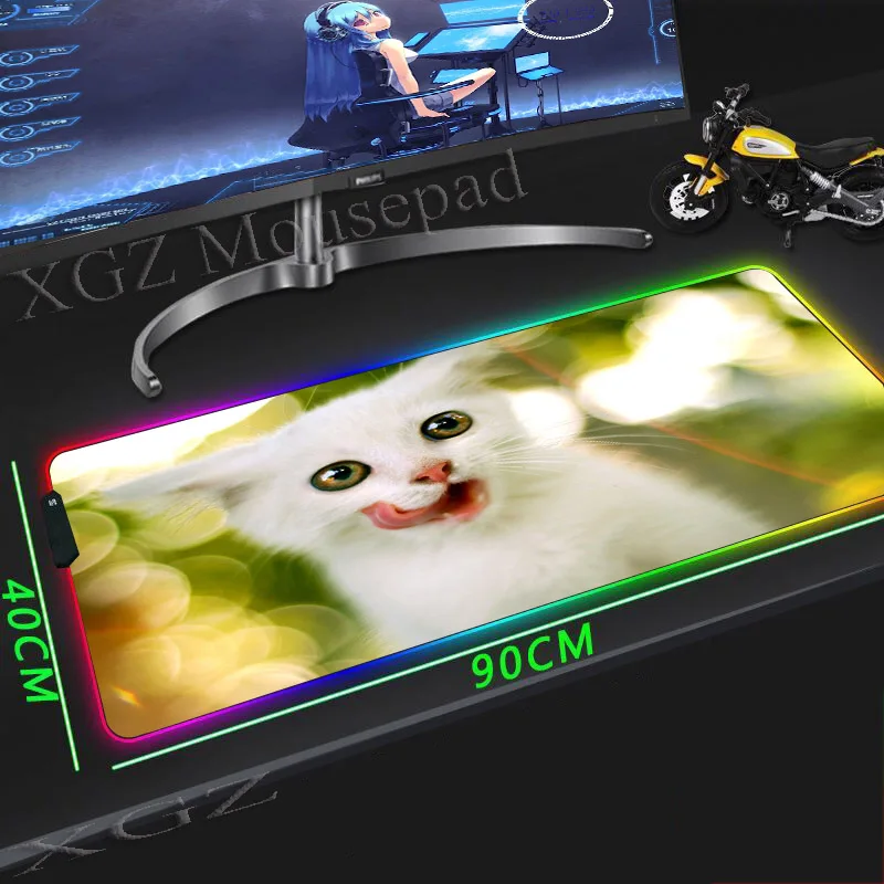 Большой игровой коврик для мыши XGZ с изображением милого белого кота, RGB, черный Настольный коврик с замком, скоростной резиновый нескользящ...
Большой игровой коврик для мыши XGZ с изображением милого белого кота, RGB, черный Настольный коврик с замком, скоростной резиновый нескользящ...