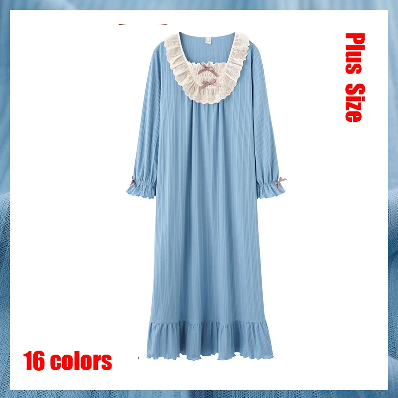 2022 New Summer Nightdress Women Cotton Long Sleeve Breathable Nightgown Homewear Lady Princess Sleepwear Sleepdress Women
2022 New Summer Nightdress Women Cotton Long Sleeve Breathable Nightgown Homewear Lady Princess Sleepwear Sleepdress Women