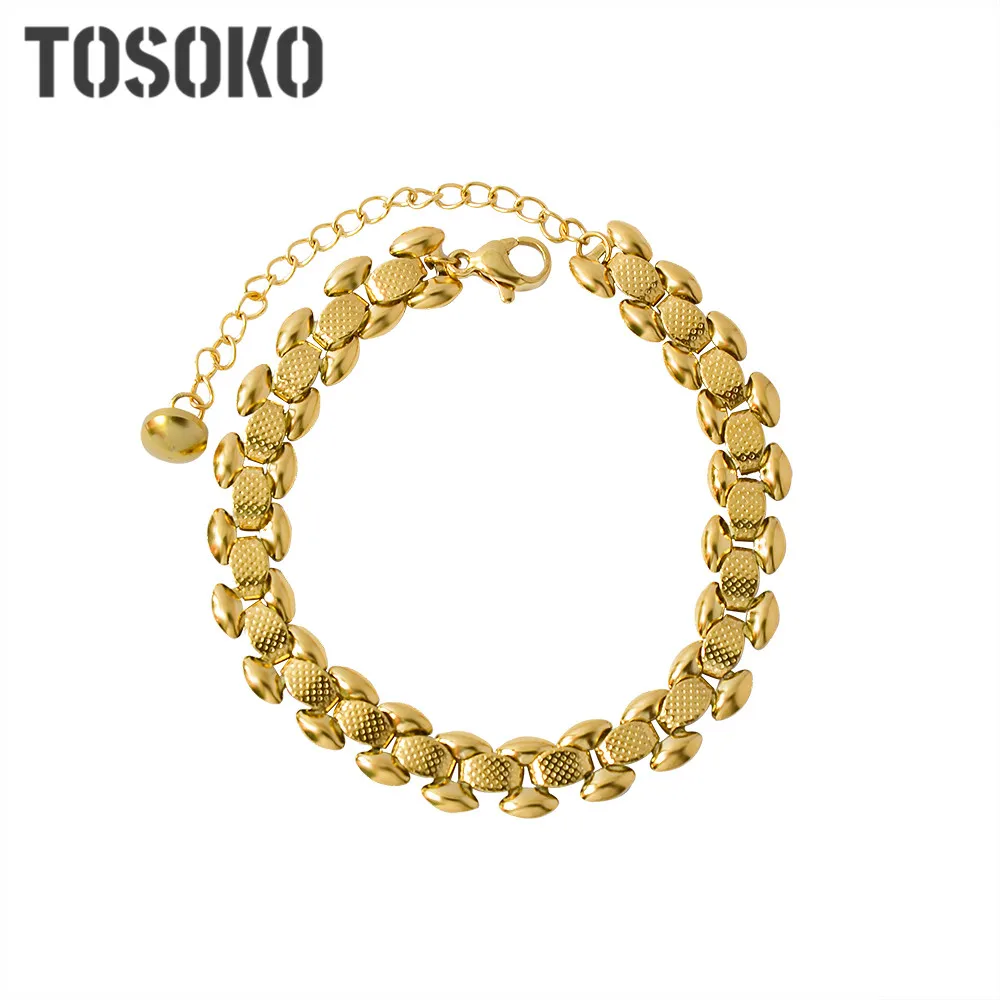 TOSOKO Stainless Steel Jewelry 18 K Gold Plated Bracelet Widened Watch Bracelet Women's Fashion Bracelet BSE156
TOSOKO Stainless Steel Jewelry 18 K Gold Plated Bracelet Widened Watch Bracelet Women's Fashion Bracelet BSE156