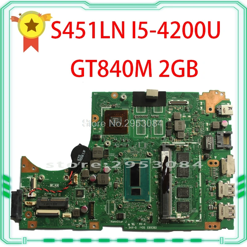 For Asus S451 S451L V451 V451L S451LN S451LB Laptop motherboard mainboard REV2.1 i5-4200u gt840m 2gb 60NB05D0-MB1211 tested S-4
For Asus S451 S451L V451 V451L S451LN S451LB Laptop motherboard mainboard REV2.1 i5-4200u gt840m 2gb 60NB05D0-MB1211 tested S-4