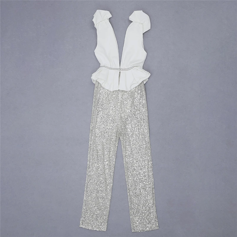 New Arrival White Jumpsuit New Fashion V-neck Sequins Jumpsuits Celebrity Party Night Jumpsuit Mono
New Arrival White Jumpsuit New Fashion V-neck Sequins Jumpsuits Celebrity Party Night Jumpsuit Mono