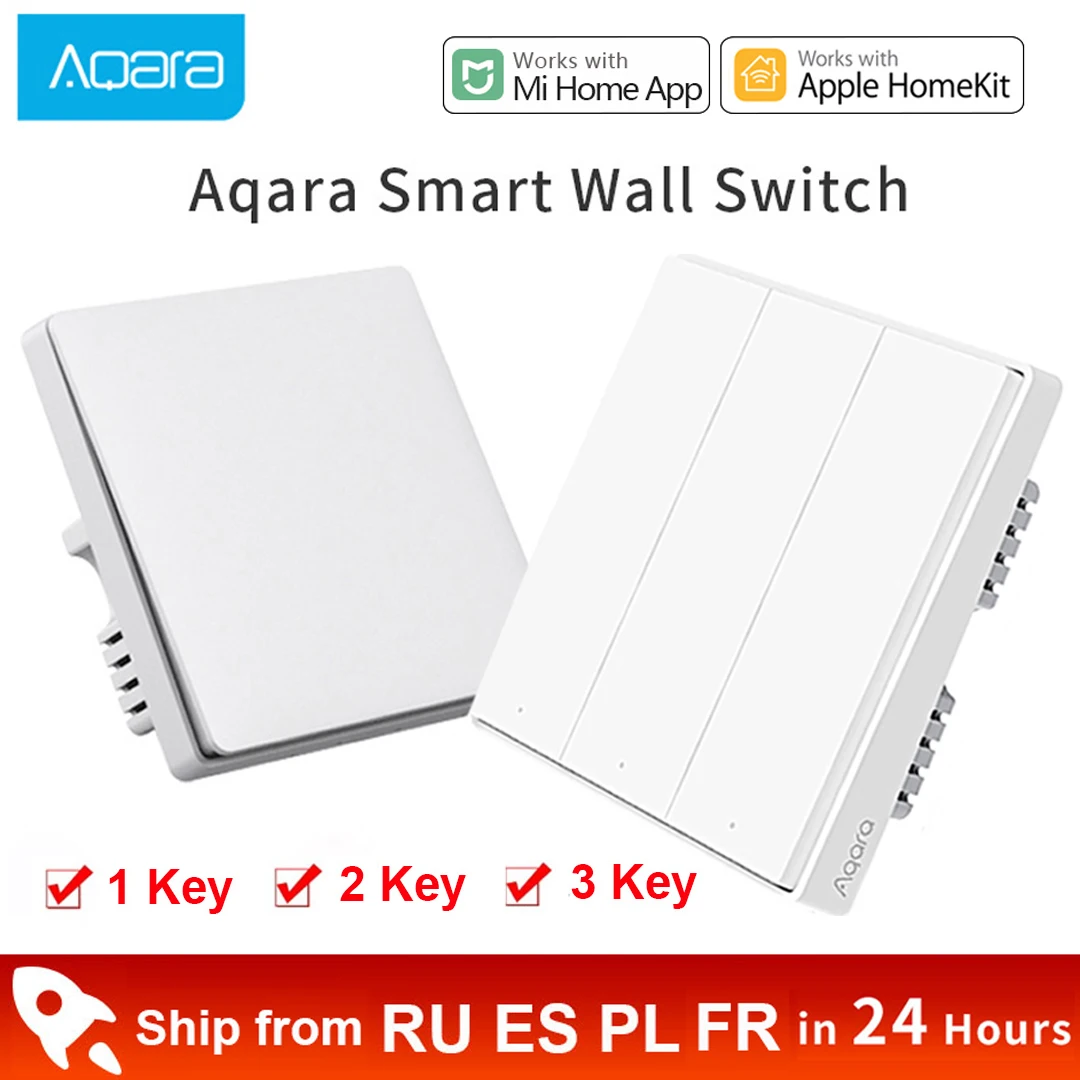 Умный выключатель Aqara D1 беспроводной переключатель ZigBee с одним пожарным проводом