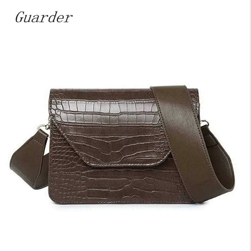 Фото Guaredr дизайнерские сумки на плечо с крокодиловым узором широкий - купить