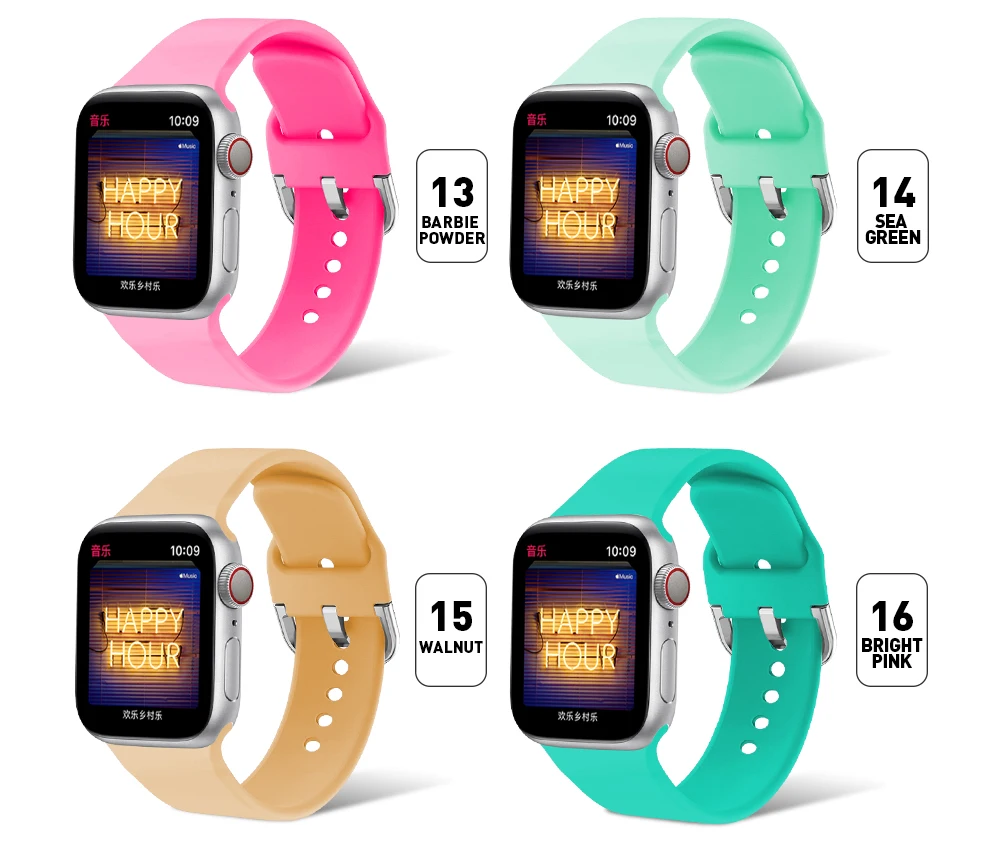 for Apple Watch Soft Silicone Wrist band Sports U-Buckle Wrist Replacement Strap 38mm 42mm 40mm 44mm Series 1 2 3 4 5 bracelet
for Apple Watch Soft Silicone Wrist band Sports U-Buckle Wrist Replacement Strap 38mm 42mm 40mm 44mm Series 1 2 3 4 5 bracelet