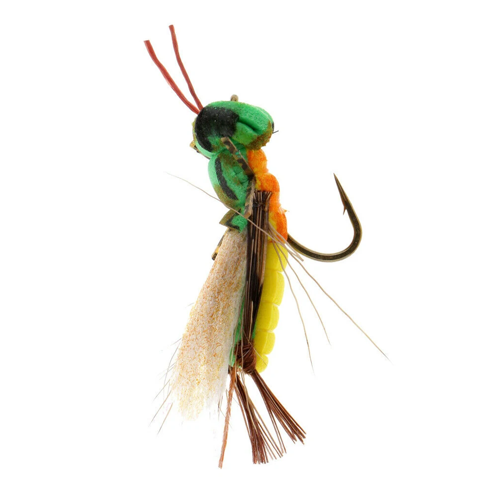 Натуральный Кузнечик нахлыстовая рыбалка мухи топвотер насекомые приманка