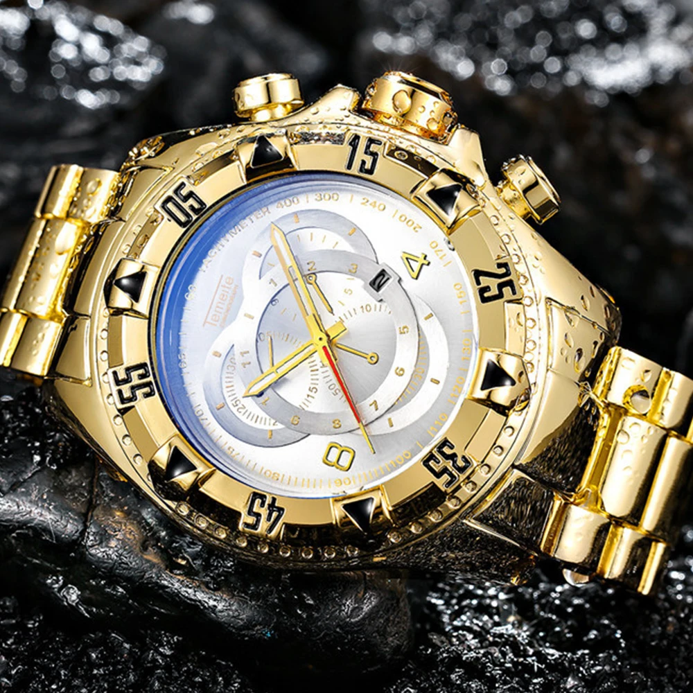 Top New Quartz Mens Watches 52mm Big Dial Business Automatic Date Watch Waterproof Dive Multifunction Clocks Relógio masculino
Top New Quartz Mens Watches 52mm Big Dial Business Automatic Date Watch Waterproof Dive Multifunction Clocks Relógio masculino