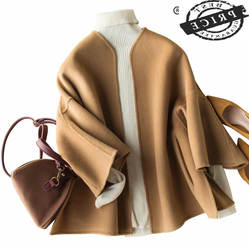 Elegant Ladies 100% Wool Coat Female Autumn Winter Abrigo Mujer 2021 Korean Vintage Woolen Jacket Women Fit Overcoat 1652
Elegant Ladies 100% Wool Coat Female Autumn Winter Abrigo Mujer 2021 Korean Vintage Woolen Jacket Women Fit Overcoat 1652