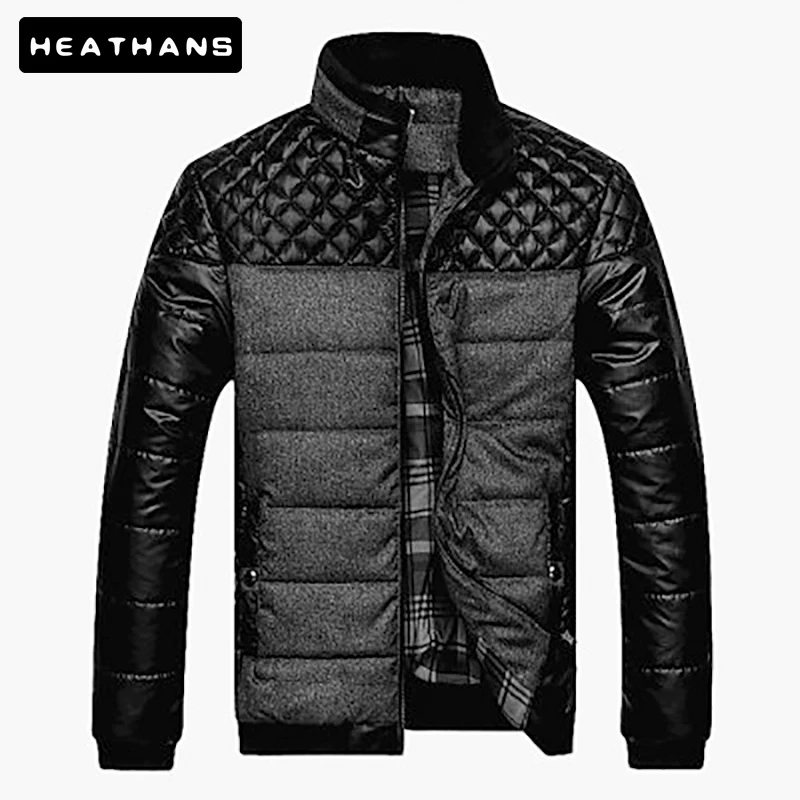 Winter Men Parkas Fashion Mens Thicken Cotton Jackets Male Casual PU Patchwork Color Contrast Outerwear Plaid Coats Men Clothing
Winter Men Parkas Fashion Mens Thicken Cotton Jackets Male Casual PU Patchwork Color Contrast Outerwear Plaid Coats Men Clothing