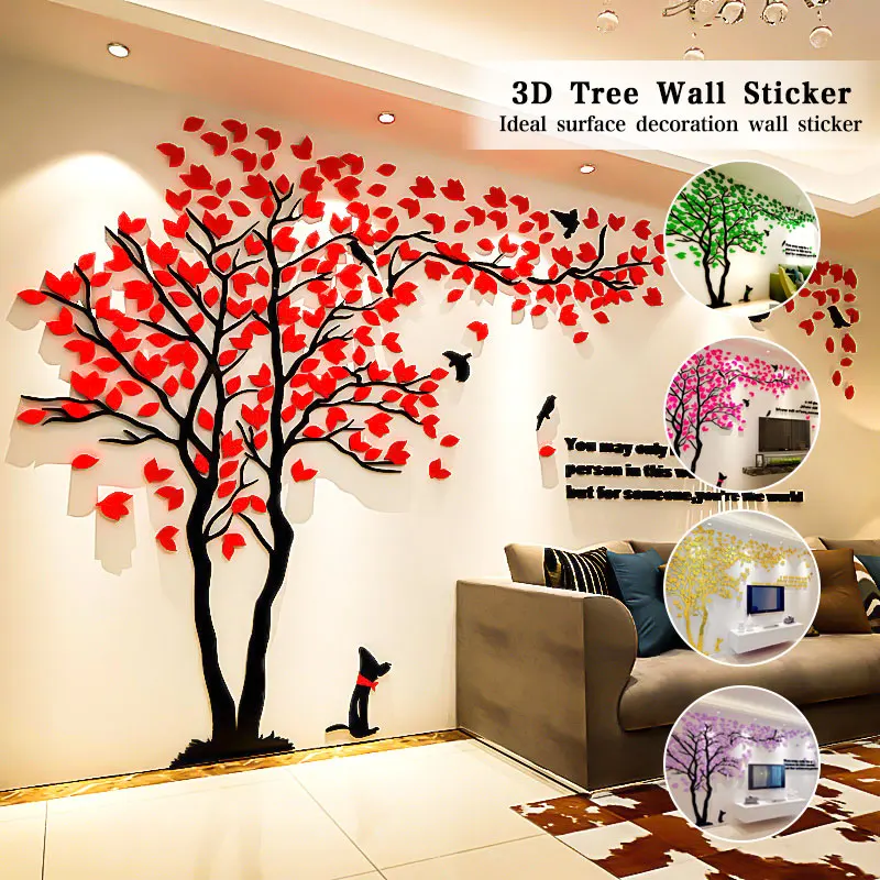 Tree Acrylic Decorative 3D Wall Sticker DIY Art TV Background Wall Poster Home Decor Bedroom Living Room Wallstickers
Tree Acrylic Decorative 3D Wall Sticker DIY Art TV Background Wall Poster Home Decor Bedroom Living Room Wallstickers
