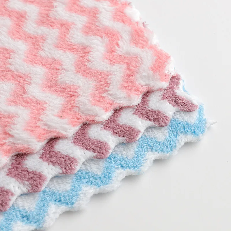 1pc Household Kitchen Cleaning Cloth Coral Velvet Towel Super Absorbent Soft Dishcloth Stripe Dish Washing Cloth Kitchen Rags
1pc Household Kitchen Cleaning Cloth Coral Velvet Towel Super Absorbent Soft Dishcloth Stripe Dish Washing Cloth Kitchen Rags