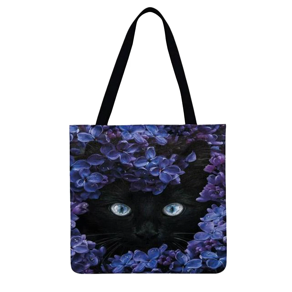 Women's Bag Fashion Women Flower Bush Cat Printed Linen Shoulder Shopper Bag Casual 2021 Female bag Large Capacity Tote Handbags
Women's Bag Fashion Women Flower Bush Cat Printed Linen Shoulder Shopper Bag Casual 2021 Female bag Large Capacity Tote Handbags