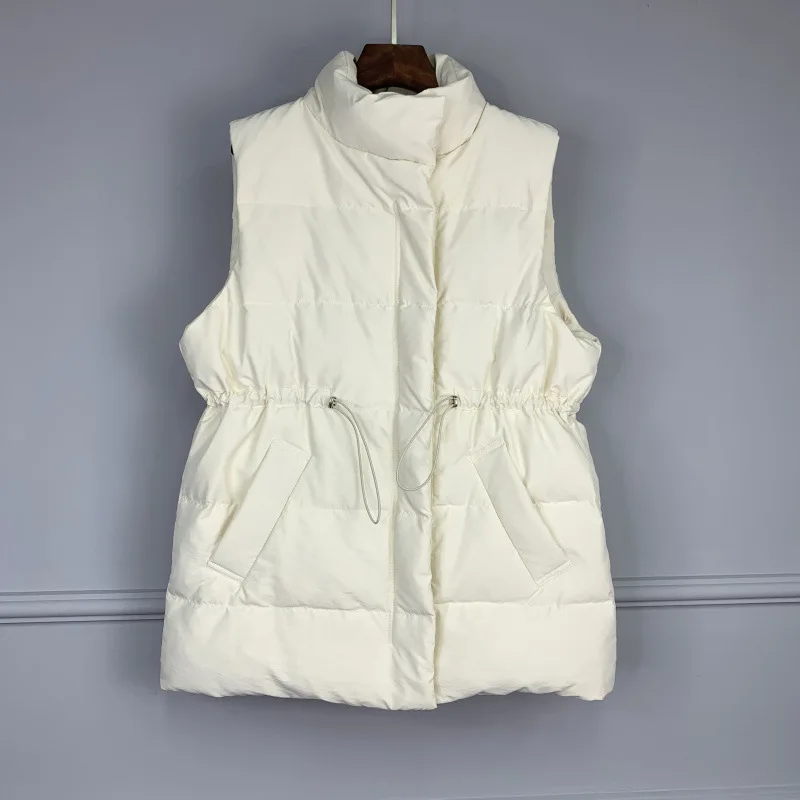 Down Vest Women Winter Casual Drawstring Stand Collar Waistcoat Cotton Coat Female Loose Lightweight Long Jacket Chaleco Mujer
Down Vest Women Winter Casual Drawstring Stand Collar Waistcoat Cotton Coat Female Loose Lightweight Long Jacket Chaleco Mujer