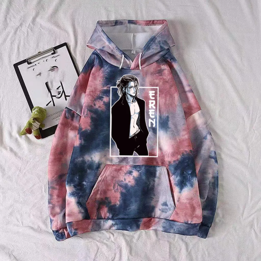Uniex Hot Anime Hoodie Attack on Titan Eren Tie-dye Pullovers Tops Long Sleeve Cloth
Uniex Hot Anime Hoodie Attack on Titan Eren Tie-dye Pullovers Tops Long Sleeve Cloth