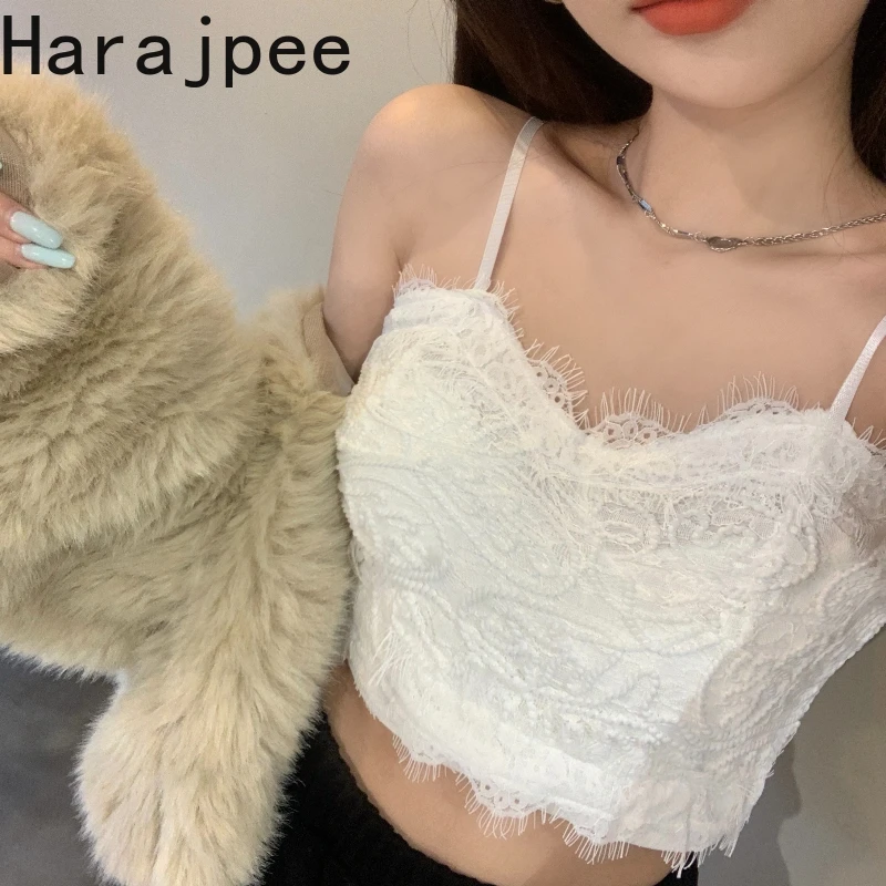 Harajpee French Crop Tops with Small Sling for Women Sexy Lace Patchwork Underwear In Summer 2021 New Elegant Temperament Camis
Harajpee French Crop Tops with Small Sling for Women Sexy Lace Patchwork Underwear In Summer 2021 New Elegant Temperament Camis