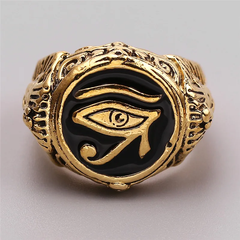 Золотое кольцо с логотипом фремазон глазом Провиденса изысканное в форме глаза