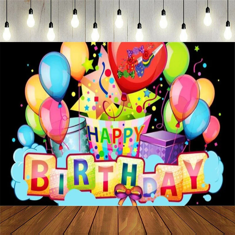 Happy Birthday Photography Backdrop Colorful Balloons Candy Bar Gifts Table Background Birthday Celebration
Happy Birthday Photography Backdrop Colorful Balloons Candy Bar Gifts Table Background Birthday Celebration