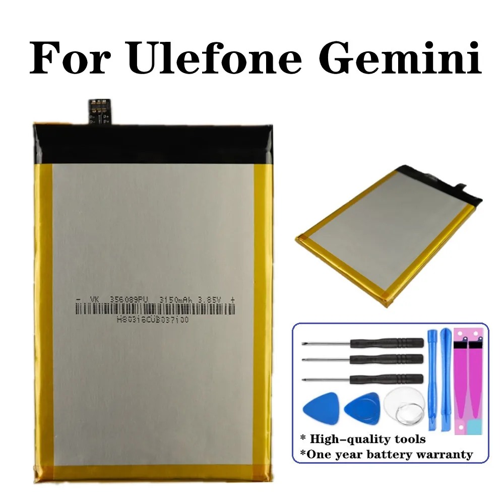 In Stock 3150mAh Replacement Battery For Ulefone Gemini Mobile Phone Battery + Tools
In Stock 3150mAh Replacement Battery For Ulefone Gemini Mobile Phone Battery + Tools