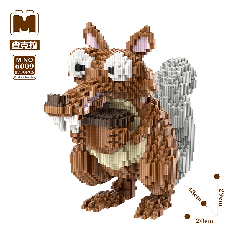 8730pcs 6009 Large Size Cartoon Scrat Acorn 3D Assemble Squirrel Model Building Blocks Toy Children Educational Animal Toys
8730pcs 6009 Large Size Cartoon Scrat Acorn 3D Assemble Squirrel Model Building Blocks Toy Children Educational Animal Toys