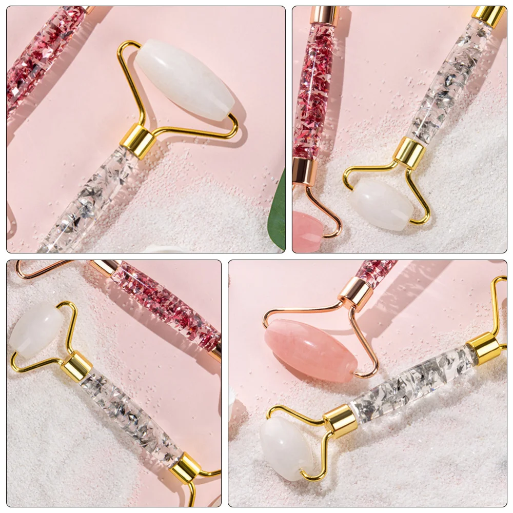 Double-Heads Natural Stone Facial Roller Slimming Massager with Resin Handle
Double-Heads Natural Stone Facial Roller Slimming Massager with Resin Handle