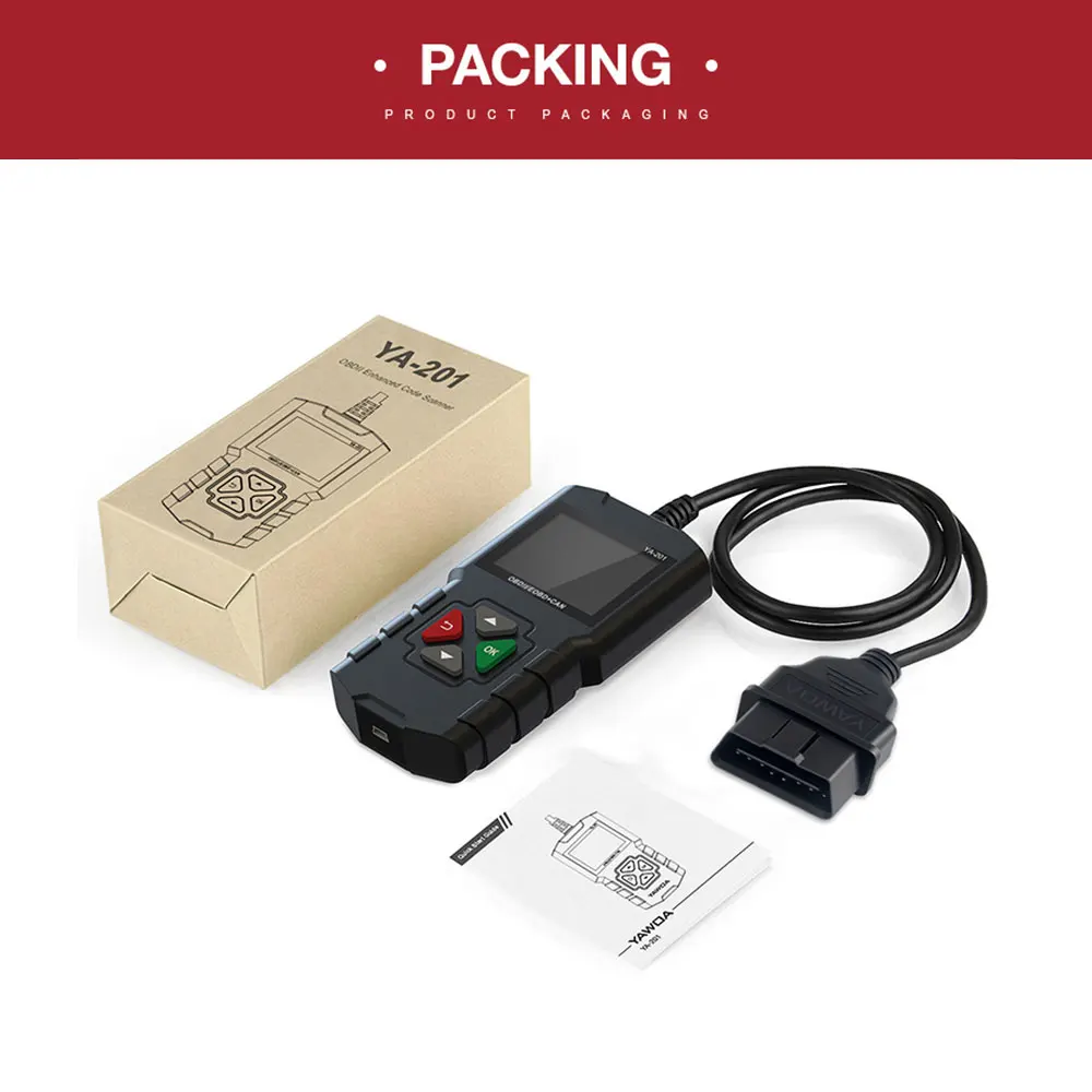 YA-201 OBD2 Car Fault Diagnostic Instrument Multi-function Fault Code Reader Elm327 OBD2 Scanner Car Diagnostic Monitoring Tool
YA-201 OBD2 Car Fault Diagnostic Instrument Multi-function Fault Code Reader Elm327 OBD2 Scanner Car Diagnostic Monitoring Tool