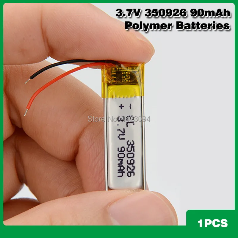 

90mAh 3.7V 350926 Lithium Polymer Li-Po li ion Rechargeable Battery For MP3 MP4 MP5 GPS DVD tablet Bluetooth camera Lipo cell