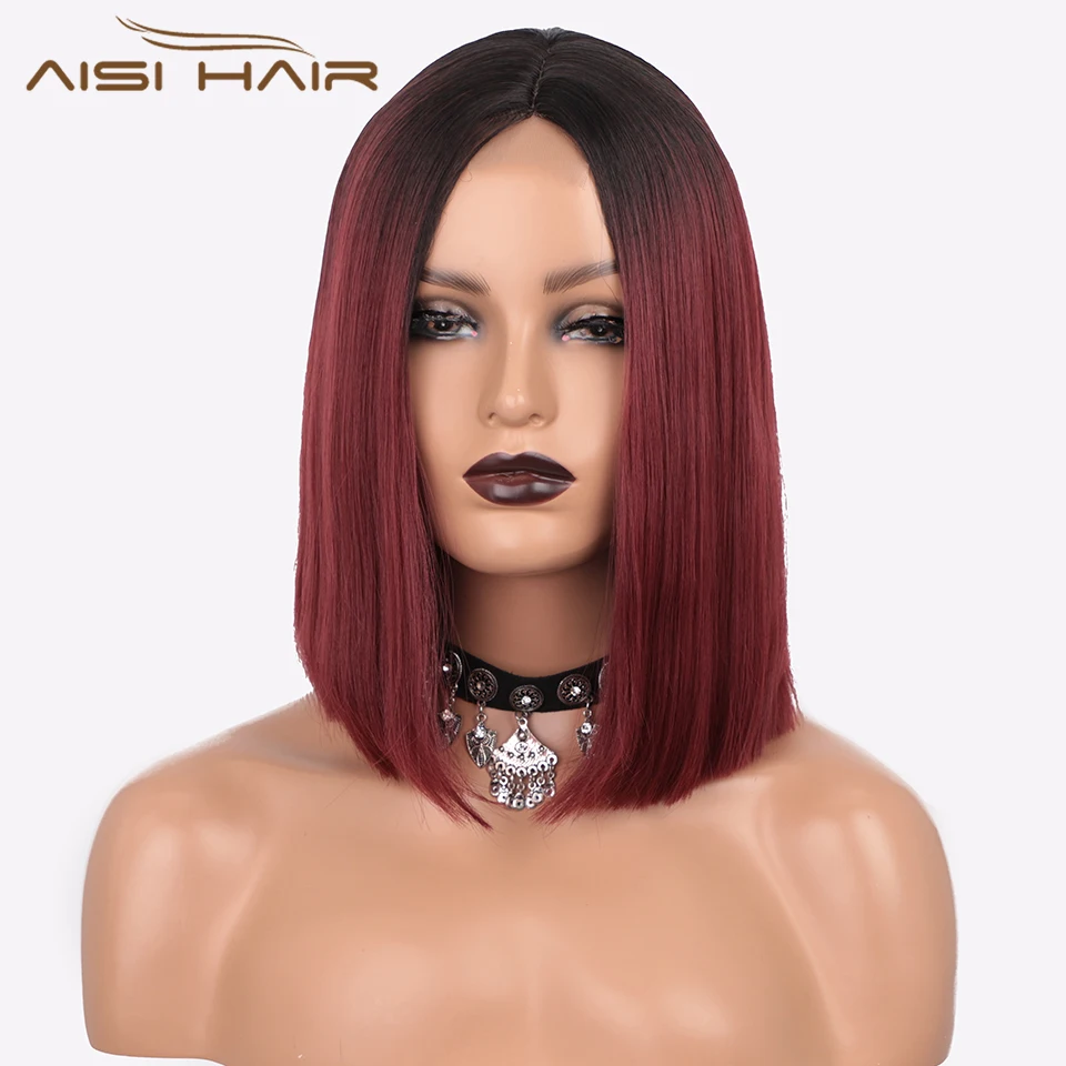 NNZES 12inches Short Straight Bob Middle Part Red Wig Synthetic Wigs for Black Women Heat Resistant Fiber
NNZES 12inches Short Straight Bob Middle Part Red Wig Synthetic Wigs for Black Women Heat Resistant Fiber
