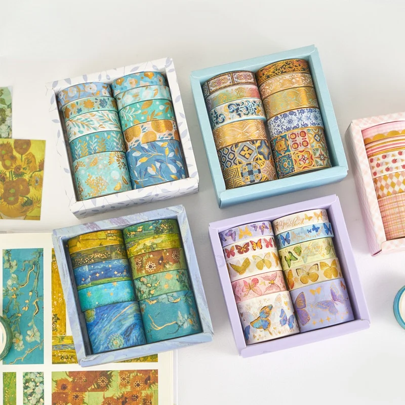 10roll/set 8 Design 10 Rolled In Tape Gift Box Splendid Huage Series Washi Tape Scrapbook DIY Decoration Creative Masking Tape
10roll/set 8 Design 10 Rolled In Tape Gift Box Splendid Huage Series Washi Tape Scrapbook DIY Decoration Creative Masking Tape