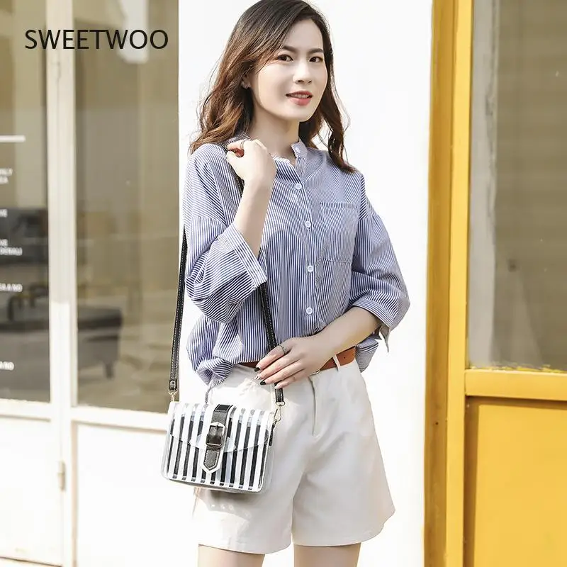 Bag Women 2020 New Striped Transparent Picture-Frame Bag Shoulder Messenger Bag Large Capacity Mobile Phone Coin Purse
Bag Women 2020 New Striped Transparent Picture-Frame Bag Shoulder Messenger Bag Large Capacity Mobile Phone Coin Purse