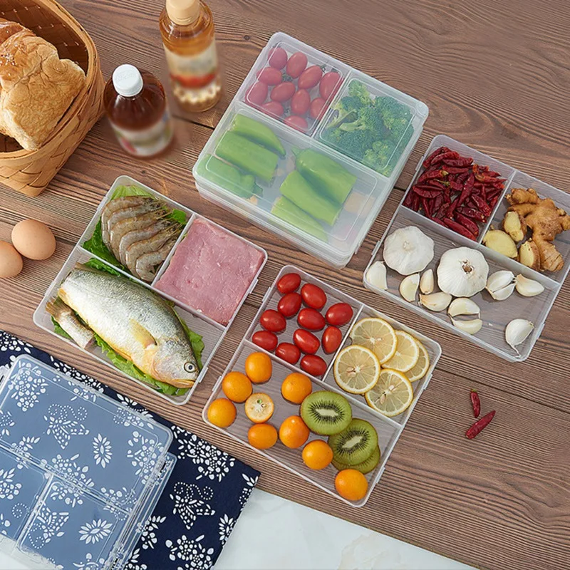 Japanese Style Three Compartment Fresh-Keeping Box Sealed Sefrigerator Box Microwave Lunch Box
Japanese Style Three Compartment Fresh-Keeping Box Sealed Sefrigerator Box Microwave Lunch Box