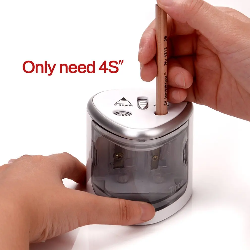 Unique 2 Compact Holes Art Sketch Electric Pencil Sharpener School Stationery Automatic Pencil Sharpener Office Accessories
Unique 2 Compact Holes Art Sketch Electric Pencil Sharpener School Stationery Automatic Pencil Sharpener Office Accessories