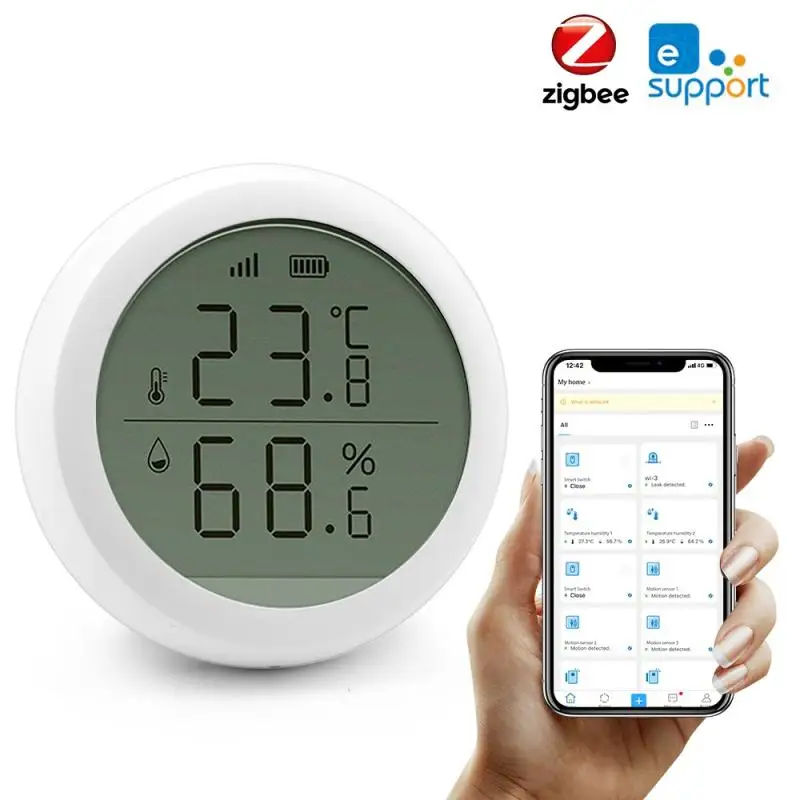 EWelink ZigBee Infrared Temperature And Humidity Sensor Thermometer Digital Thermometer Smart Home Battery Powered Smart Life
EWelink ZigBee Infrared Temperature And Humidity Sensor Thermometer Digital Thermometer Smart Home Battery Powered Smart Life