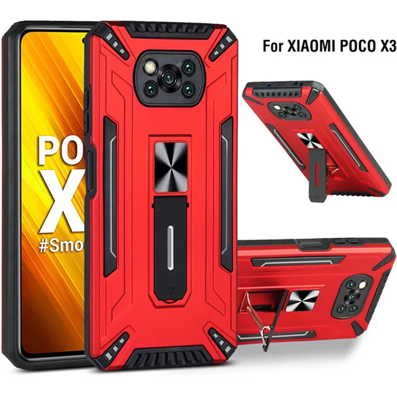 Чехол для Xiaomi Pocophone Poco X3 Nfc X 3 Pro армированный чехол с металлическим кольцом