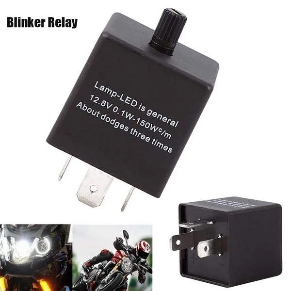 12V 3-PIN Adjustable LED Flasher Relay Turn Signal Light Blinker For Automotive Motorcycle Universal accessories
12V 3-PIN Adjustable LED Flasher Relay Turn Signal Light Blinker For Automotive Motorcycle Universal accessories