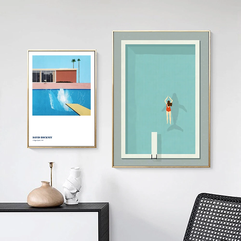 Minimalist Swimming Pool Posters Prints Vintage Abstract Diving Canvas Painting Wall Art Pictures For Living Room Unique Decor 
Minimalist Swimming Pool Posters Prints Vintage Abstract Diving Canvas Painting Wall Art Pictures For Living Room Unique Decor