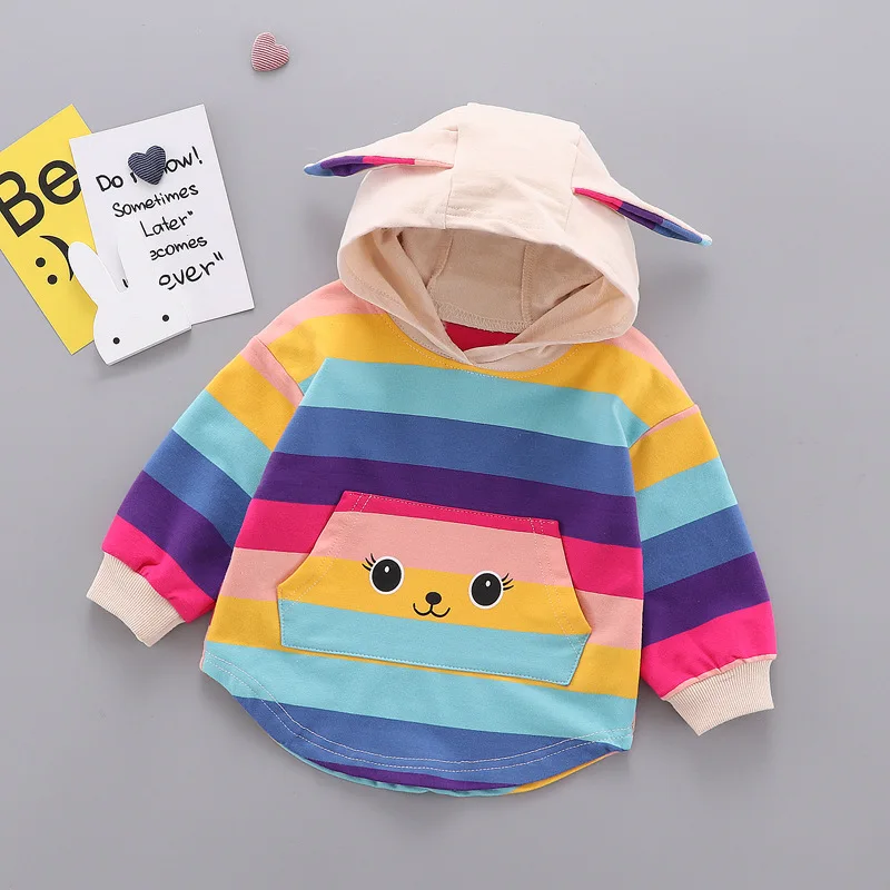 Kids Long Sleeve Hoodies Autumn Spring Baby Toddlers Girl Boy Rainbow Stripe Cotton Sweatshirt
Kids Long Sleeve Hoodies Autumn Spring Baby Toddlers Girl Boy Rainbow Stripe Cotton Sweatshirt