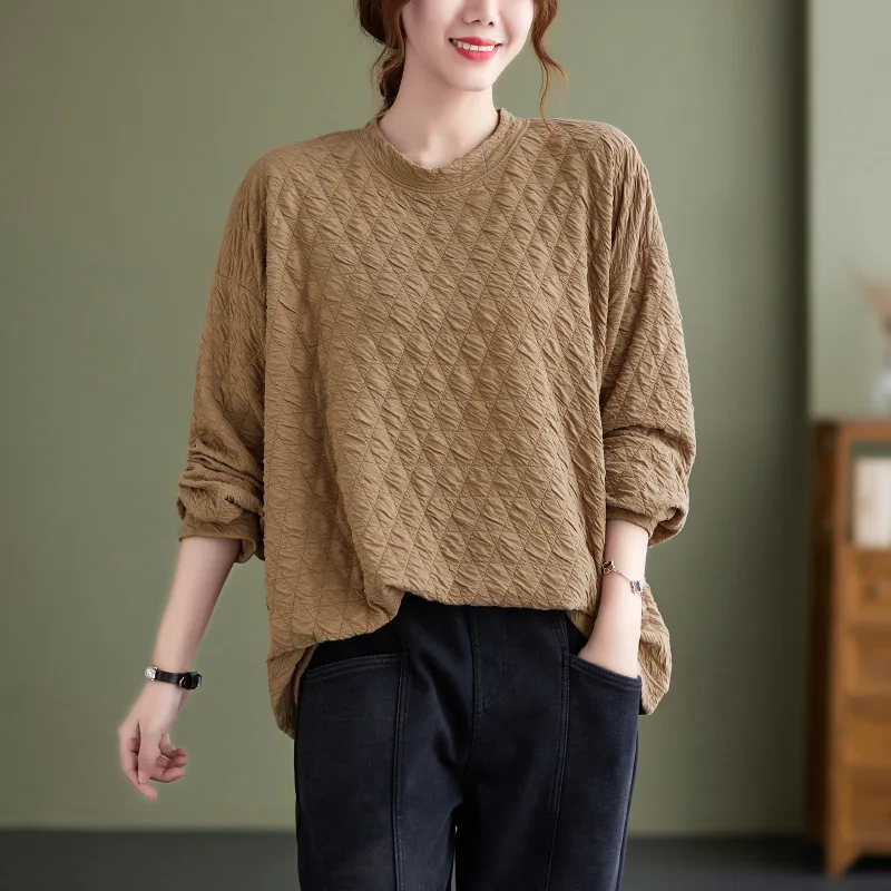 Johnature Women Loose Sweater Cotton O-Neck Long Sleeve Solid Color Casual Clothing 2021 Autumn New Korean Style Simple Sweaters
Johnature Women Loose Sweater Cotton O-Neck Long Sleeve Solid Color Casual Clothing 2021 Autumn New Korean Style Simple Sweaters