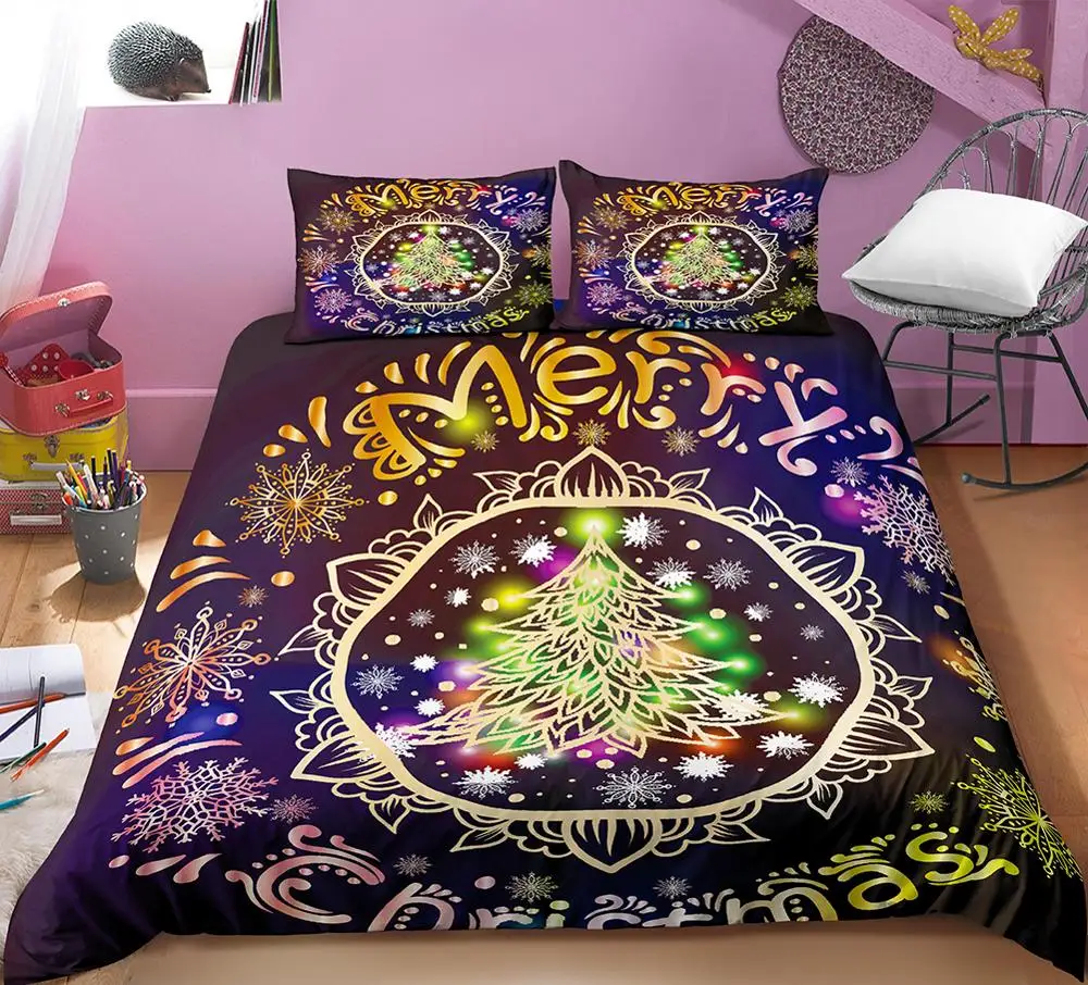Merry Christmas XMAS Pattern Printed Quilt Covers Bedding Sets for Home Bedroom Duvet Cover with Pillowcase Christmas Decor
Merry Christmas XMAS Pattern Printed Quilt Covers Bedding Sets for Home Bedroom Duvet Cover with Pillowcase Christmas Decor