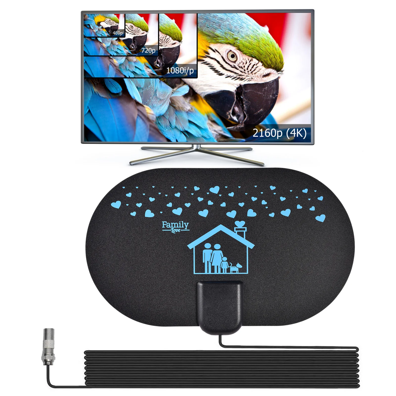 TV DTV Box 4K HD 25DB High Gain Digital TV Antenna 2000 Miles Booster Active Indoor Aerial HD Flat Design Fox DVB T2 TV Antenna
TV DTV Box 4K HD 25DB High Gain Digital TV Antenna 2000 Miles Booster Active Indoor Aerial HD Flat Design Fox DVB T2 TV Antenna
