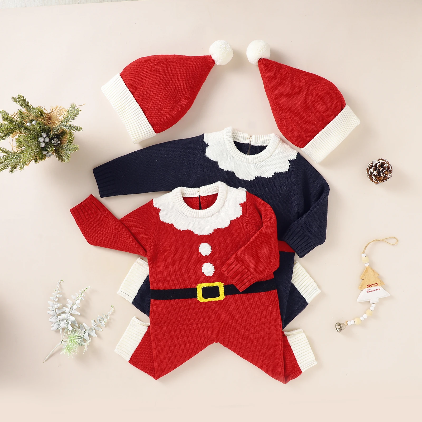 Emmababy Baby Girl Boy Rompers Xmas Romper Long Sleeve Round Neck Back Buttons Knitting Jumpsuit for Casual Party Street
Emmababy Baby Girl Boy Rompers Xmas Romper Long Sleeve Round Neck Back Buttons Knitting Jumpsuit for Casual Party Street