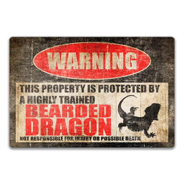 Funny Bearded Dragon Sign Pet Bearded Dragon Sign Warning Danger Metal Tin Sign Vintage Tin Metal Sign Bar Club Cafe Gara 
Funny Bearded Dragon Sign Pet Bearded Dragon Sign Warning Danger Metal Tin Sign Vintage Tin Metal Sign Bar Club Cafe Gara